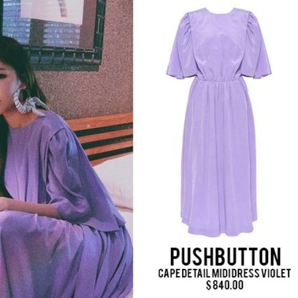 PUSHBUTTON Purple Slit Dress Small NWT - Picture 3 of 4